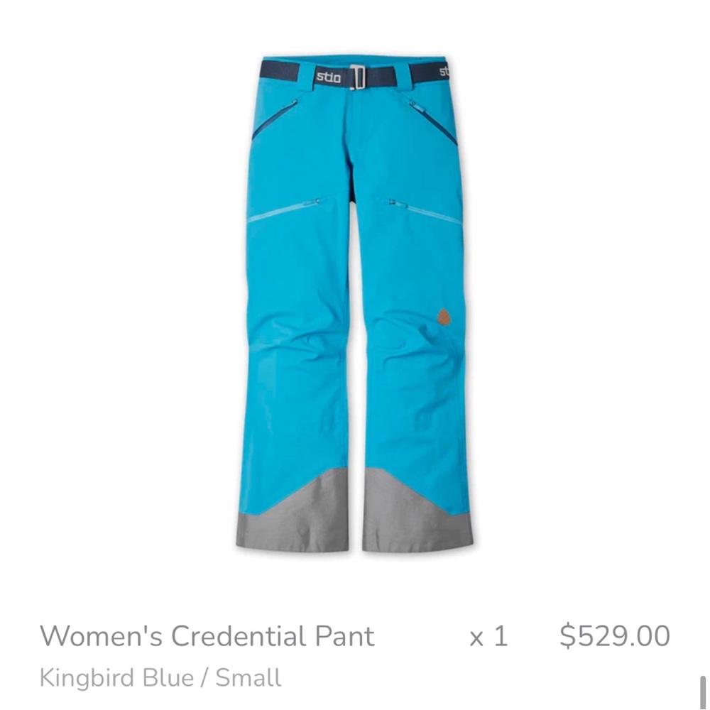 Stio Women’s Credential Pant Blue Size Small - NWT